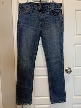 Hollister Epic Flex Slim Straight Jeans Men's 34x34 Medium Wash Stretch Denim